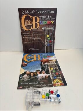 NEW! Chord Buddy Guitar 2-Month Lesson Plan Books with Guitar Attachment